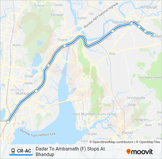 CR-AC Train Line Map
