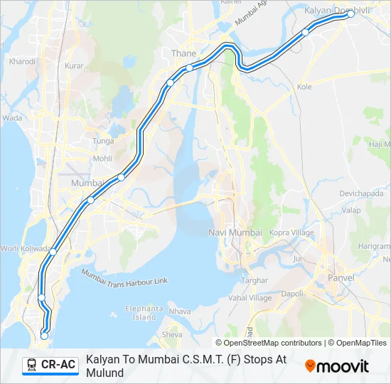 CR-AC Train Line Map