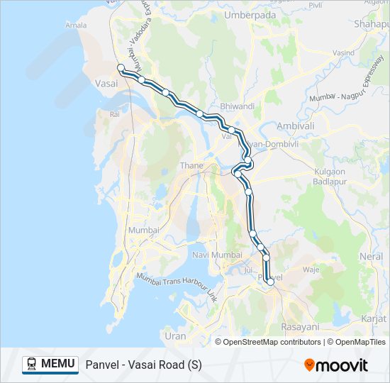 MEMU train Line Map