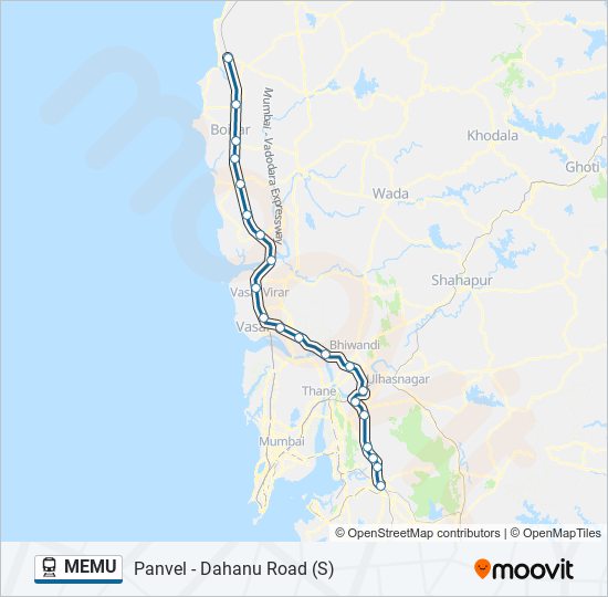 MEMU train Line Map