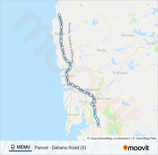 MEMU Train Line Map
