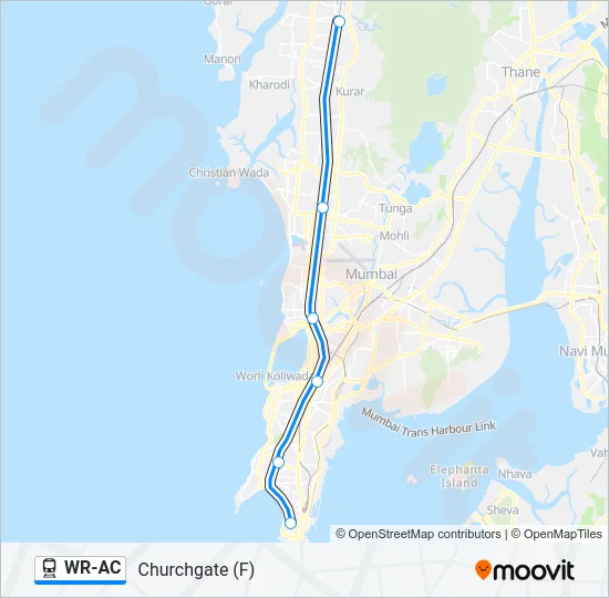WR-AC Train Line Map