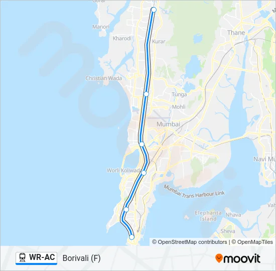 WR-AC Train Line Map