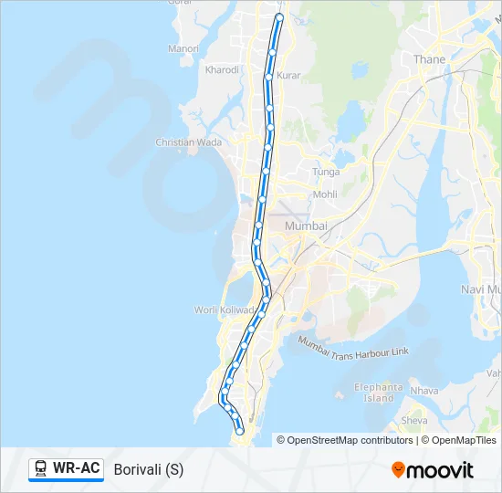 WR-AC Train Line Map