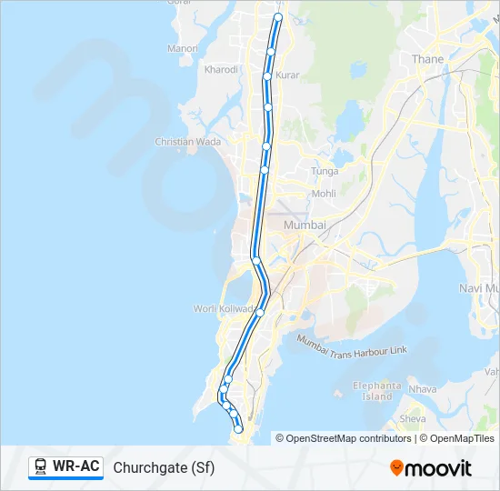 WR-AC Train Line Map