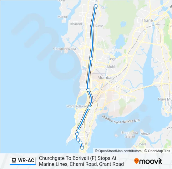 WR-AC Train Line Map