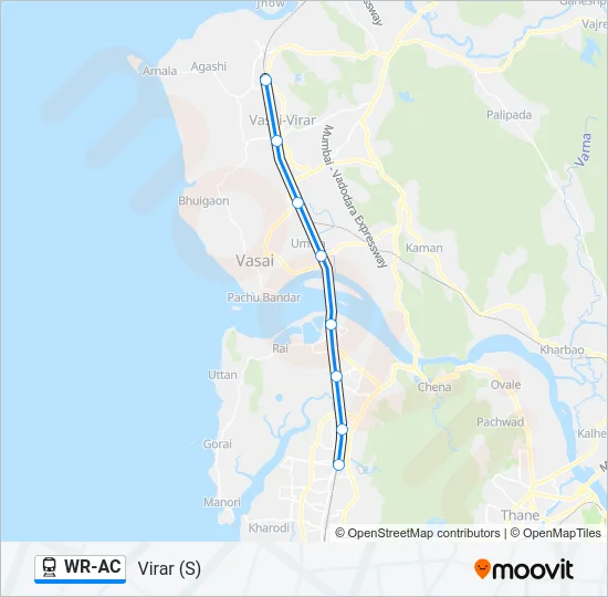 WR-AC Train Line Map