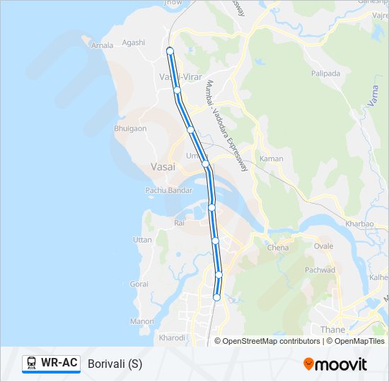 WR-AC train Line Map