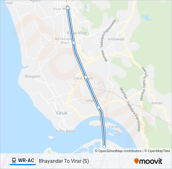 WR-AC train Line Map