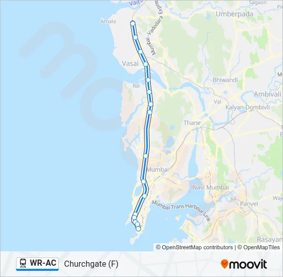 WR-AC Train Line Map