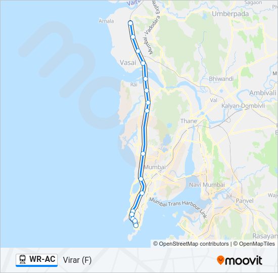 WR-AC Train Line Map