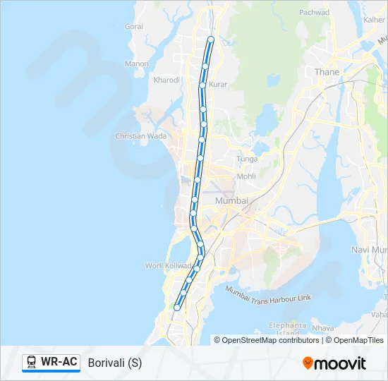 WR-AC Train Line Map
