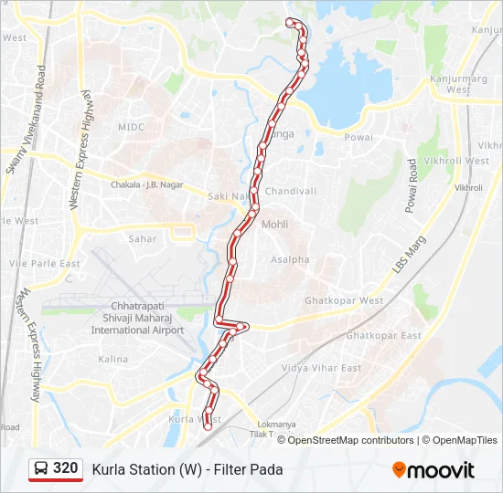 320 Bus Line Map