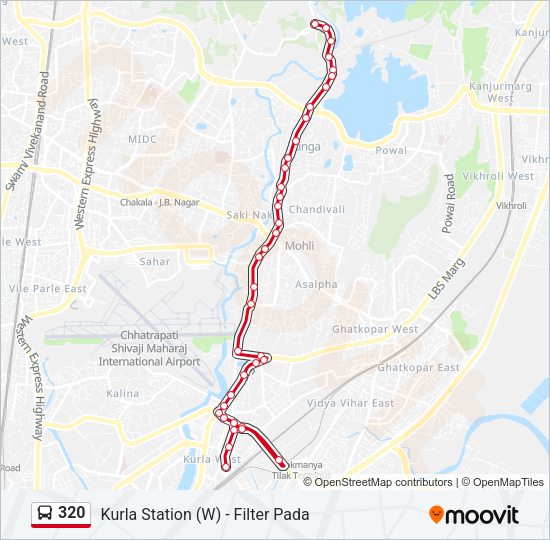 320 bus Line Map