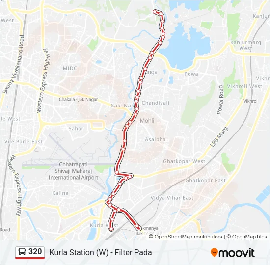 320 Bus Line Map