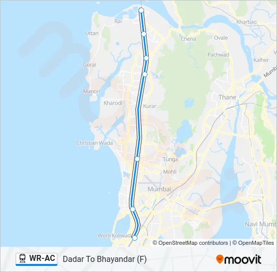 WR-AC Train Line Map