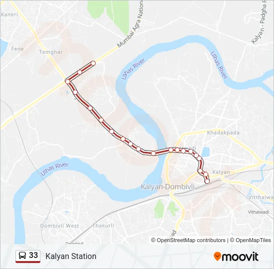 33 Bus Line Map