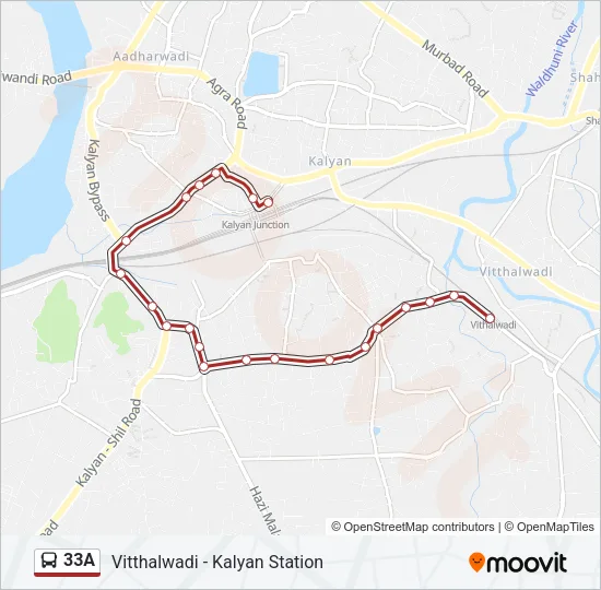 33A Bus Line Map