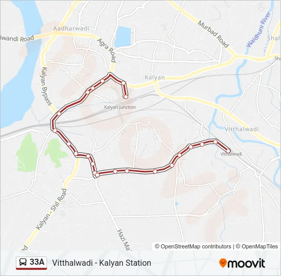 33A Bus Line Map