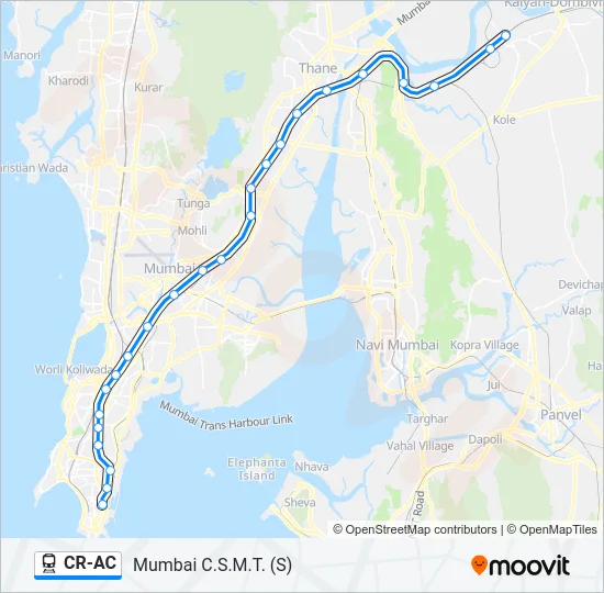 CR-AC Train Line Map