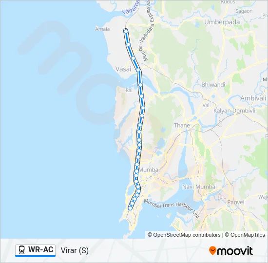 WR-AC Train Line Map
