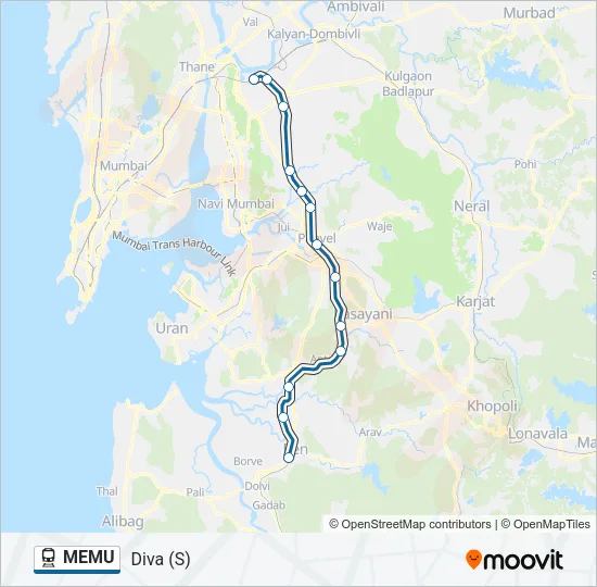 MEMU Train Line Map