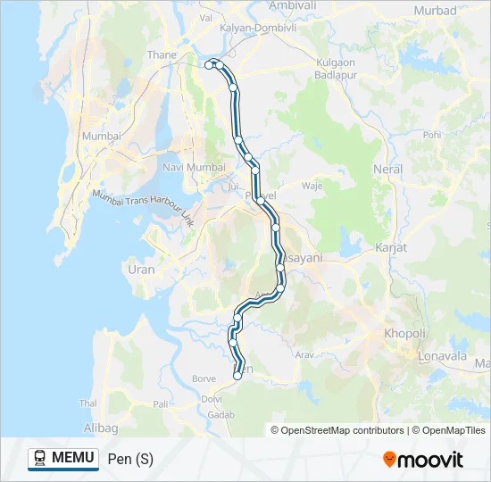 MEMU Train Line Map