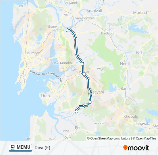 MEMU Train Line Map
