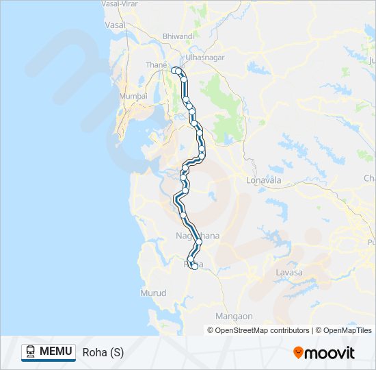 MEMU train Line Map