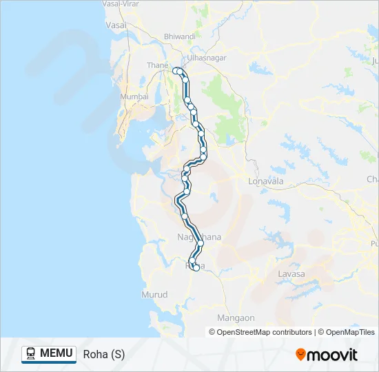 MEMU Train Line Map