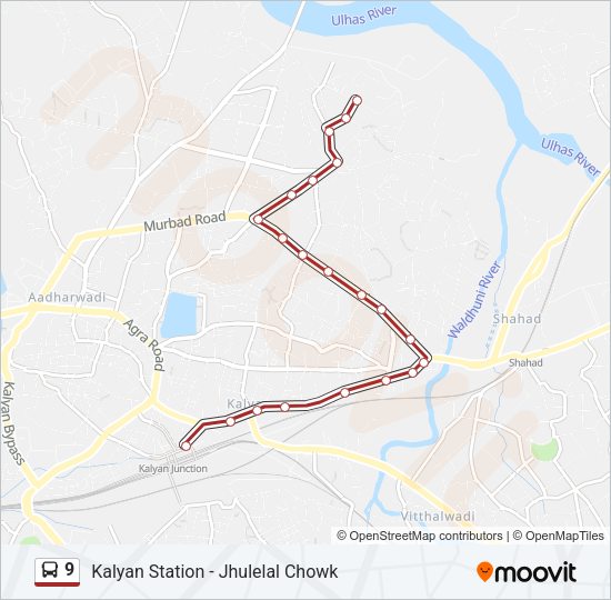 9 bus Line Map