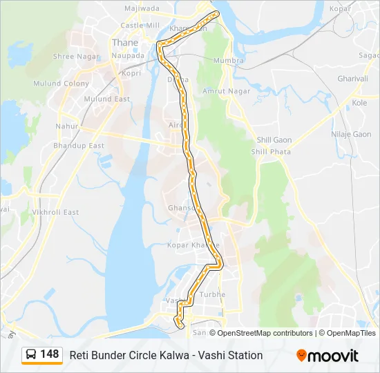 148 Bus Line Map