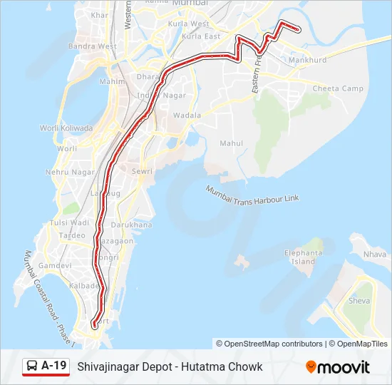 A-19 Bus Line Map