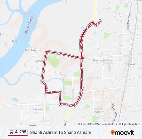 A-295 bus Line Map