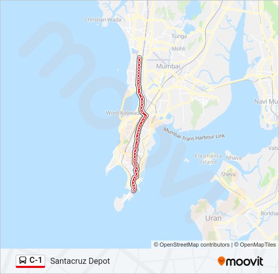 C-1 bus Line Map