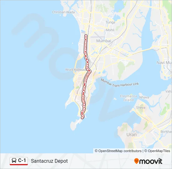 C-1 Bus Line Map