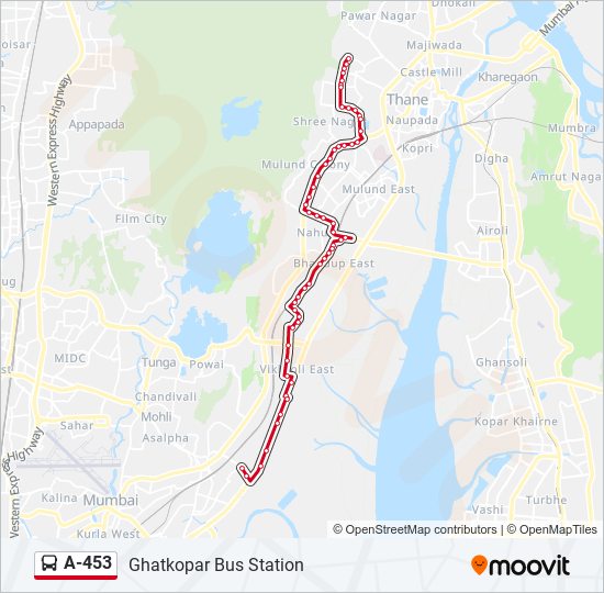 A-453 bus Line Map