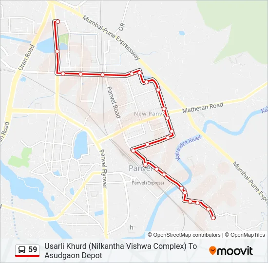 59 Bus Line Map