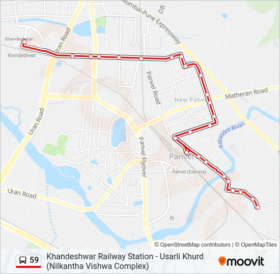 59 Bus Line Map