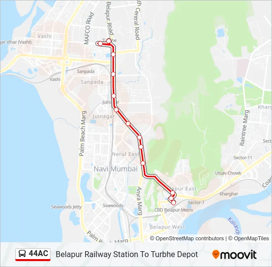 44AC Bus Line Map