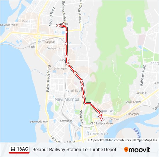 16AC bus Line Map