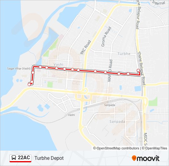 22AC bus Line Map