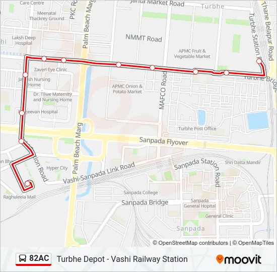 82AC Bus Line Map