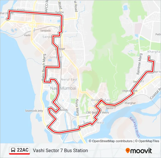 22AC Bus Line Map