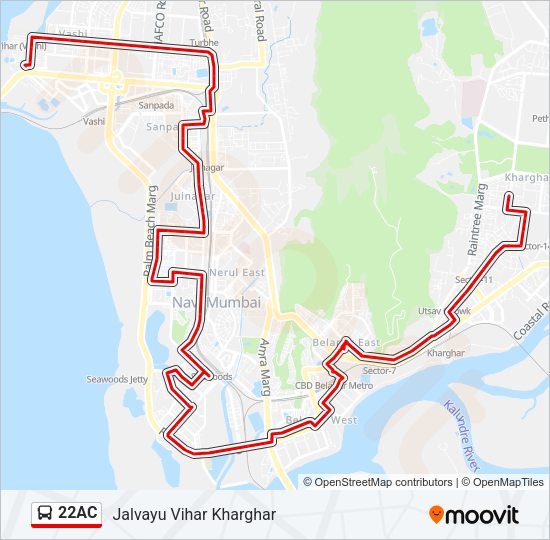 22AC bus Line Map