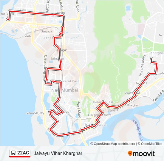 22AC Bus Line Map