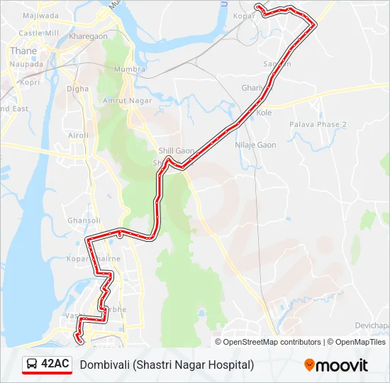 42AC Bus Line Map
