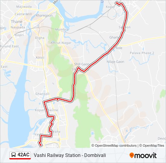 42AC bus Line Map