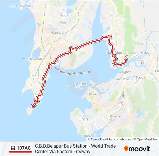 107AC bus Line Map