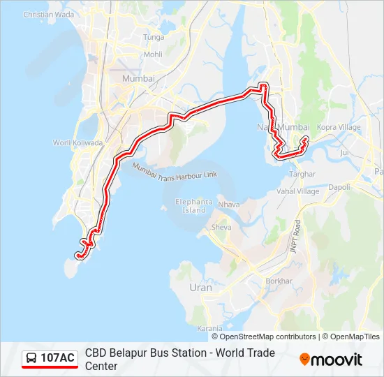 107AC Bus Line Map